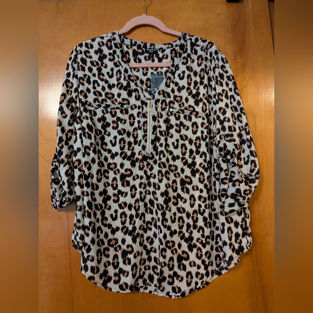 Torrid Leopard Print Blouse